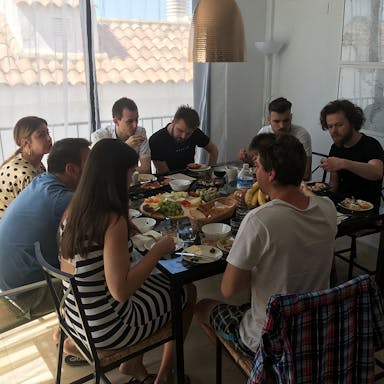 Bejamas Team have breakfast in Malaga